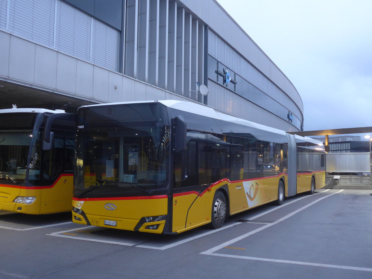 (221'773) - PostAuto Bern - BE 603'455 - Solaris am 11. Oktober 2020 in Bern, Postautostation