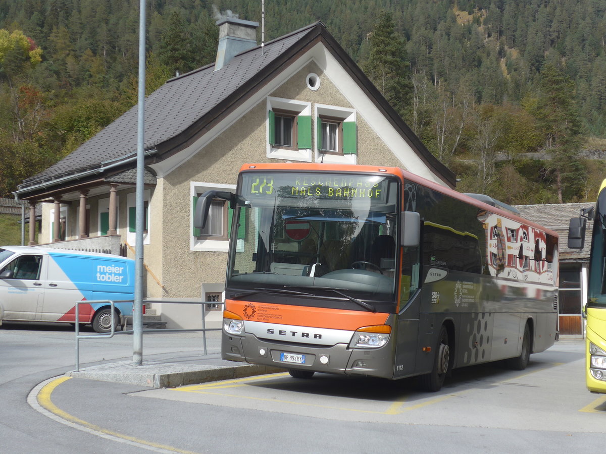 (222'149) - Aus Italien: SAD Bozen - Nr. 1112/DP-894 RY - Setra am 20. Oktober 2020 in Martina, Cunfin