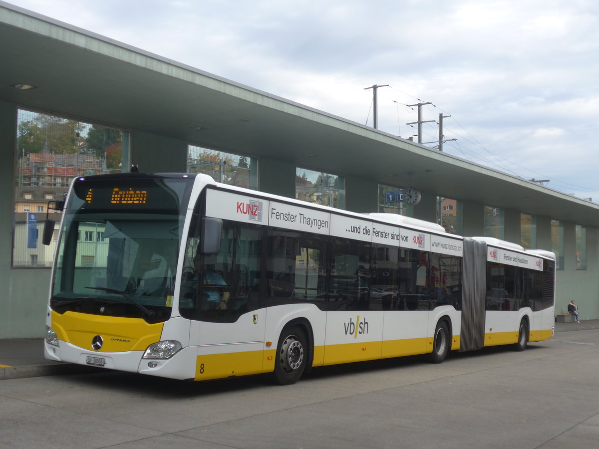 (222'194) - VBSH Schaffhausen - Nr. 8/SH 38'008 - Mercedes am 21. Oktober 2020 beim Bahnhof Schaffhausen