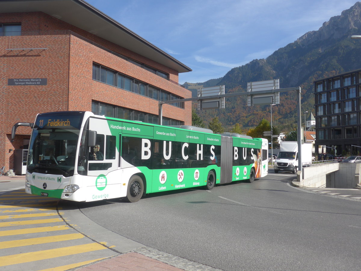 (222'419) - PLA Vaduz - Nr. 58/FL 39'858 - Mercedes (ex Nr. 56) am 22. Oktober 2020 beim Bahnhof Schaan