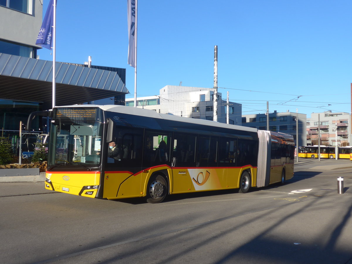 (223'696) - PostAuto Bern - BE 603'455 - Solaris am 21. Februar 2021 beim Bahnhof Bern Brnnen Westside