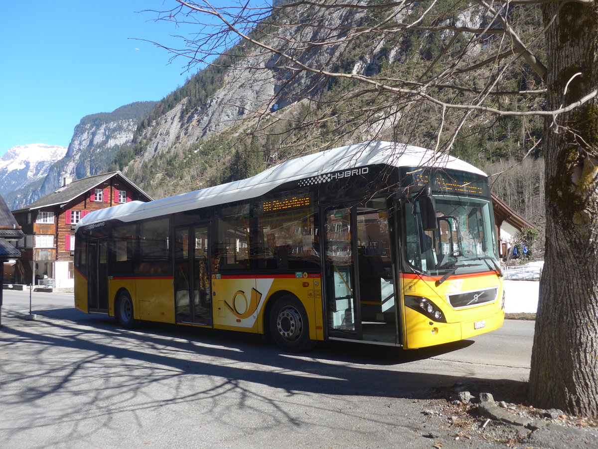 (223'748) - PostAuto Bern - BE 610'544 - Volvo am 25. Februar 2021 in Stechelberg, Post