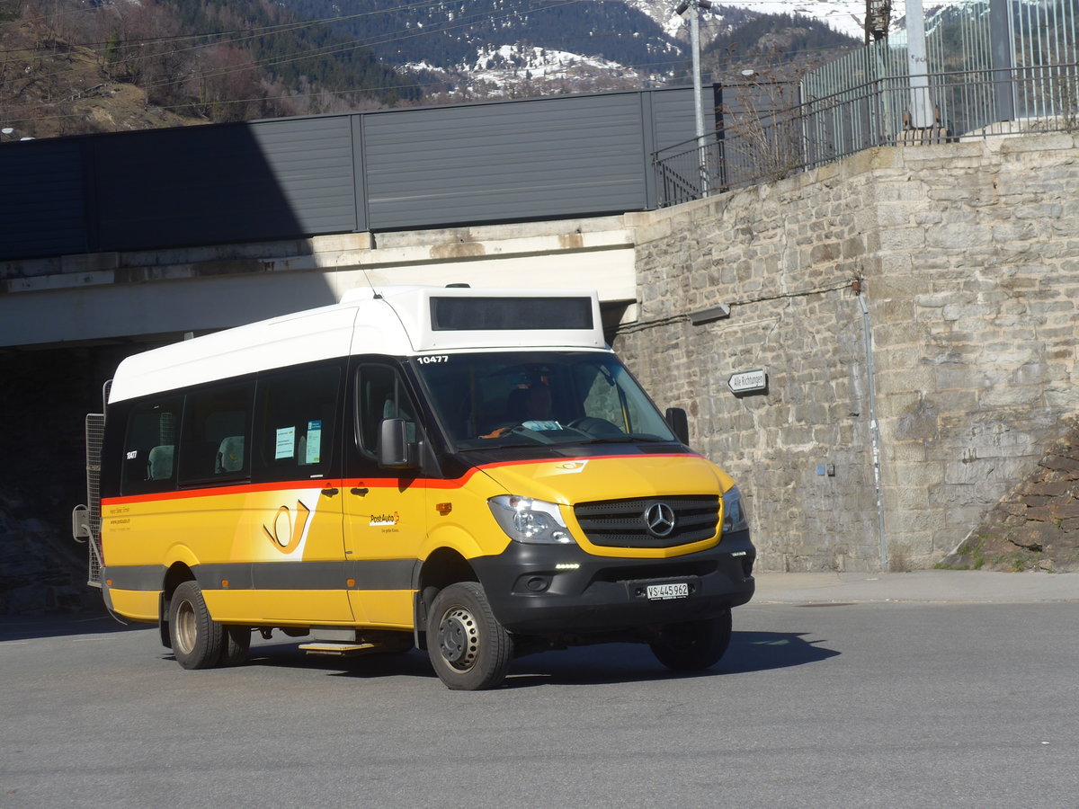 (223'911) - Seiler, Ernen - VS 445'962 - Mercedes am 2. Mrz 2021 beim Bahnhof Brig