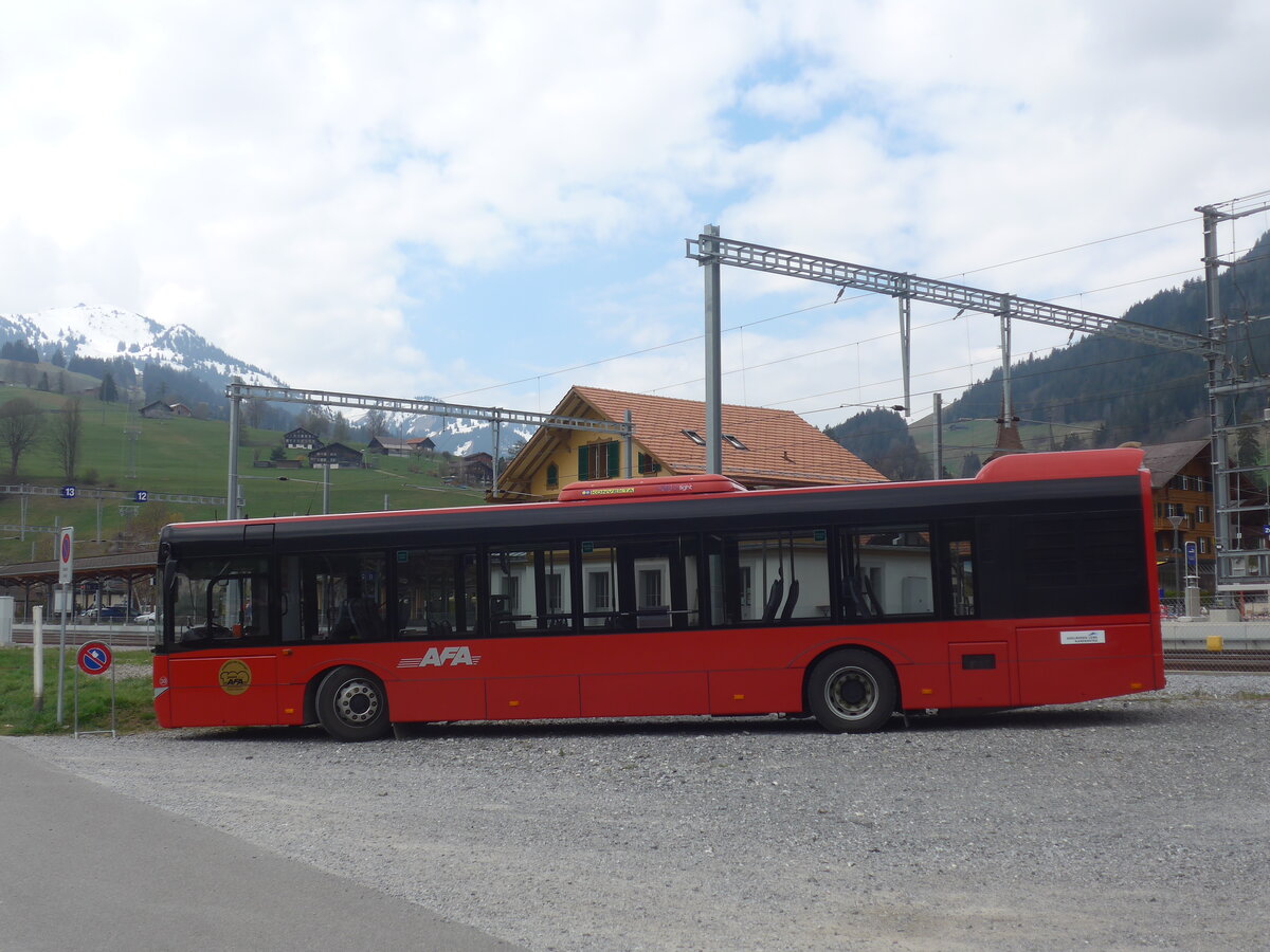 (225'307) - AFA Adelboden - Nr. 30/BE 26'703 - Solaris am 27. April 2021 beim Bahnhof Zweisimmen