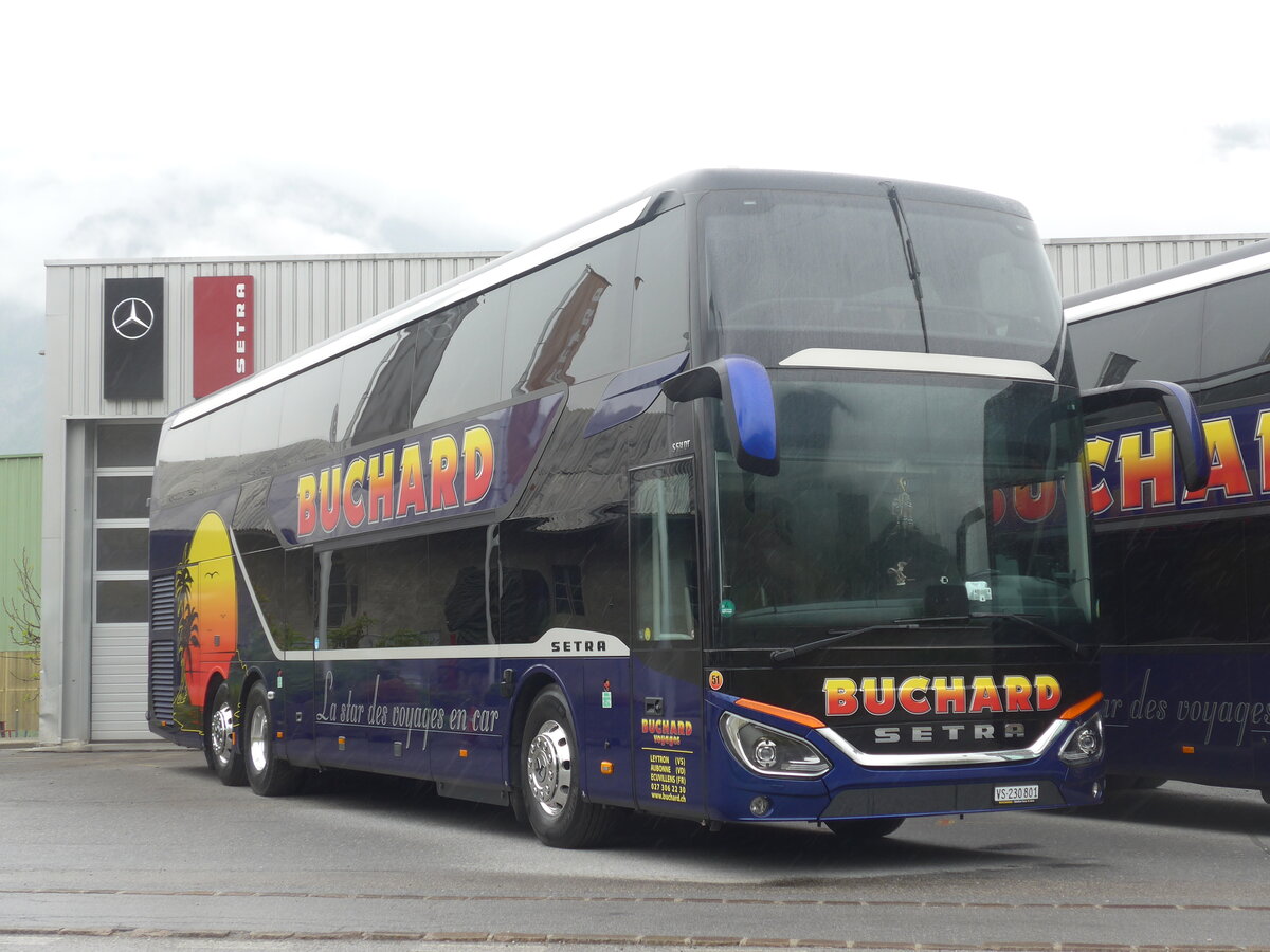 (225'464) - Buchard, Leytron - Nr. 51/VS 230'801 - Setra am 1. Mai 2021 in Leytron, Garage