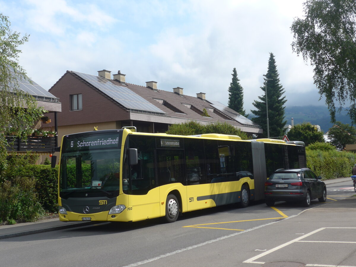 (226'501) - STI Thun - Nr. 703/BE 754'703 - Mercedes am 17. Juli 2021 in Thun, Asterweg