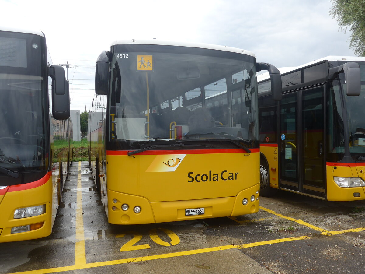 (226'897) - CarPostal Ouest - VD 550'661 - Temsa (ex TMR Martigny Nr. 135) am 1. August 2021 in Yverdon, Garage