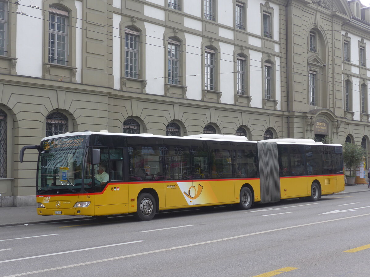 (227'067) - Steiner, Ortschwaben - Nr. 26/BE 79'379 - Mercedes (ex AVA Biel Nr. 10) am 7. August 2021 beim Bahnhof Bern