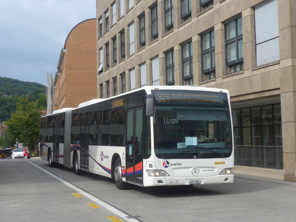 (227'244) - Steffen, Remetschwil - Nr. 65/AG 7096 - Mercedes am 9. August 2021 beim Bahnhof Baden