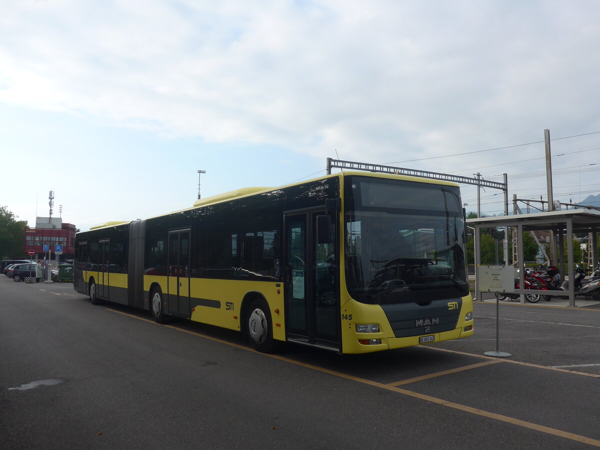 (227'367) - STI Thun - Nr. 145/BE 801'145 - MAN am 20. August 2021 in Thun, CarTerminal