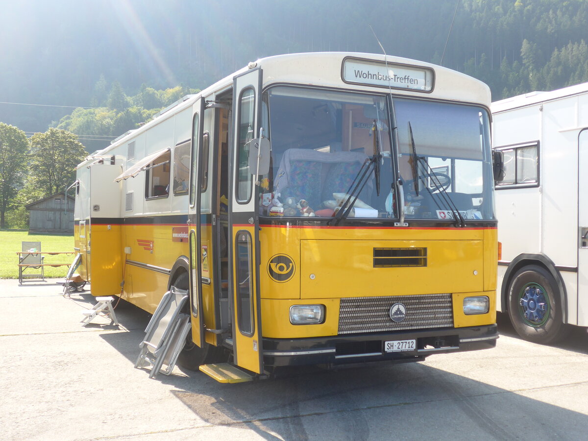 (227'431) - Tiemann, Hombrechtikon - Nr. 12/SH 27'712 - Saurer/R&J (ex Privat; ex Tschannen, Zofingen Nr. 12) am 21. August 2021 in Interlaken, Flugplatz