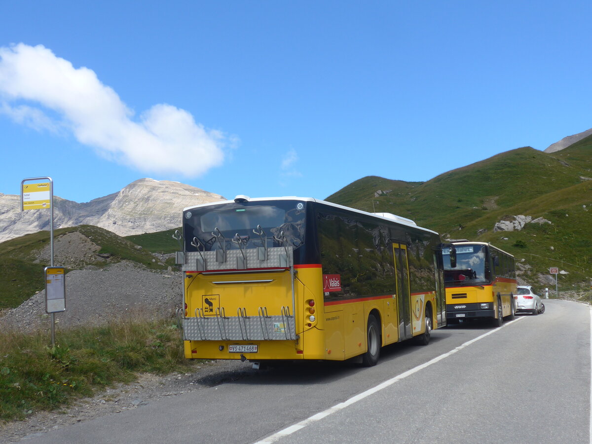 (227'652) - PostAuto Wallis - Nr. 39/VS 471'468 - Volvo am 29. August 2021 in Savise, Htel Sanetsch