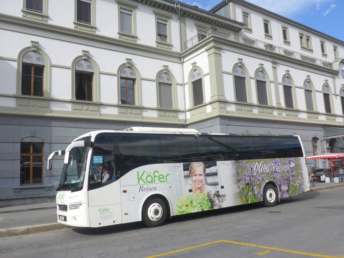 (227'660) - Aus Oesterreich: Kfer-Reisen, Kaindorf - HF KH 2 - Volvo am 29. August 2021 beim Bahnhof Brig