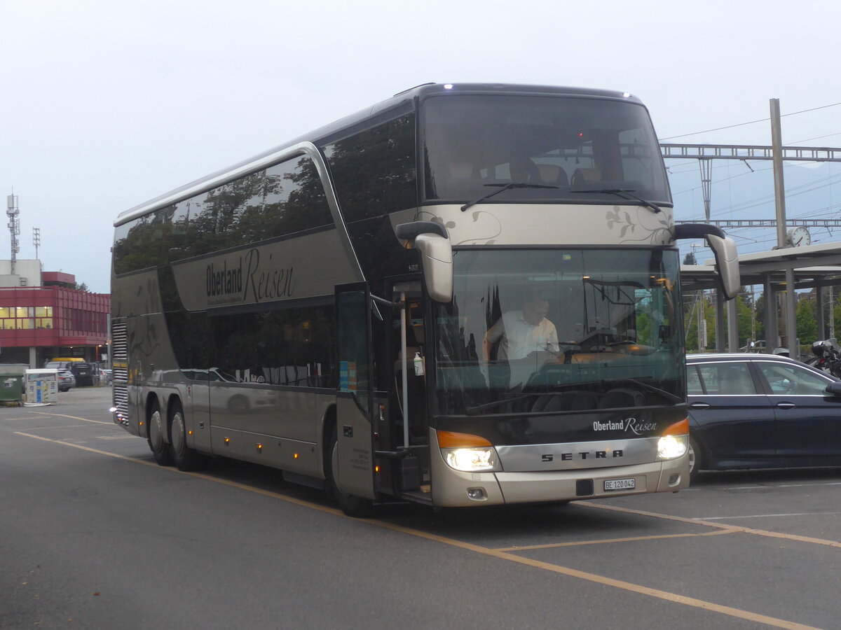 (228'033) - Oberland Reisen, Thun - Nr. 42/BE 120'042 - Setra (ex STI Thun Nr. 42) am 15. September 2021 in Thun, CarTerminal