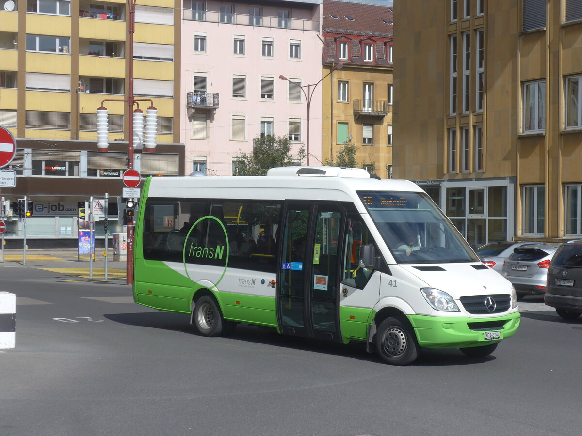 (228'094) - transN, La Chaux-de-Fonds - Nr. 41/NE 143'041 - Mercedes am 18. September 2021 beim Bahnhof La Chaux-de-Fonds