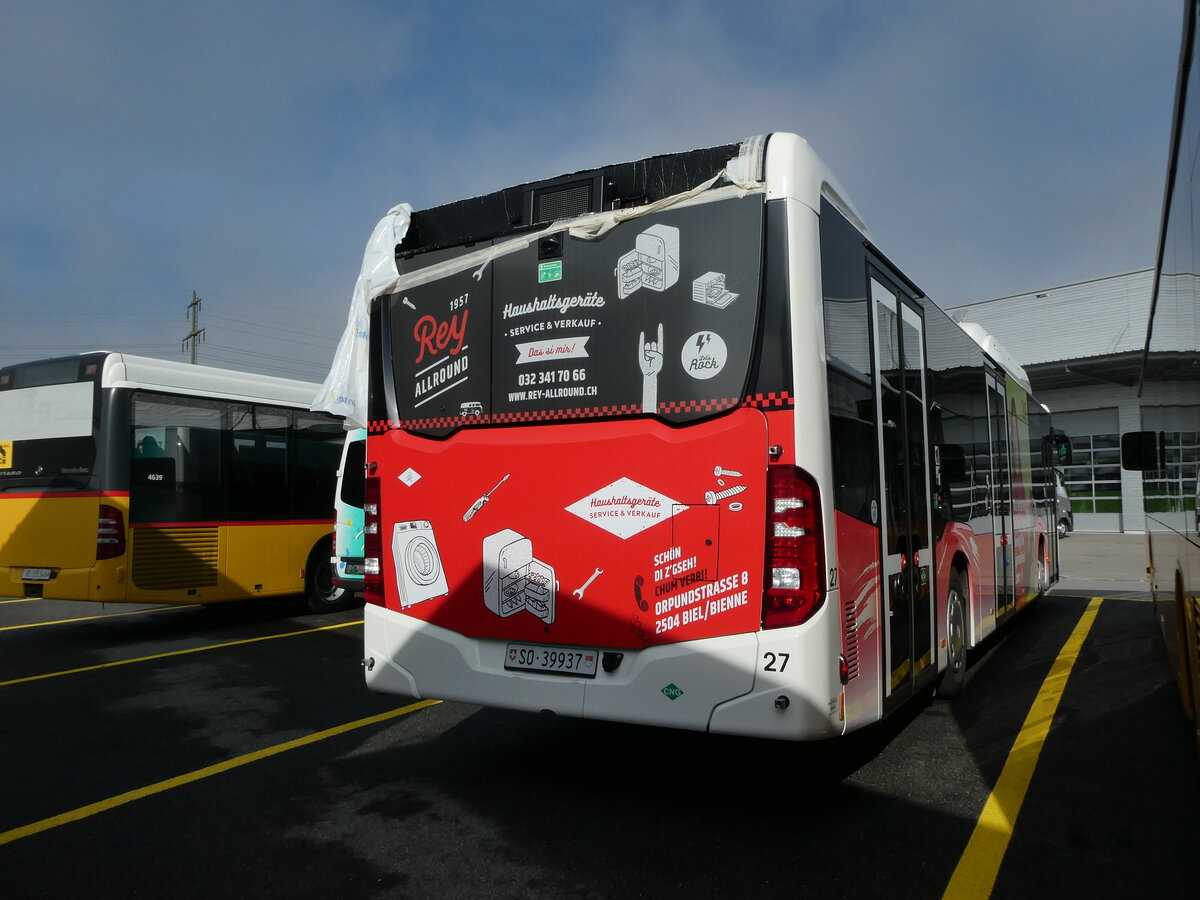 (229'950) - BGU Grenchen - Nr. 27/SO 39'937 - Mercedes am 31. Oktober 2021 in Kerzers, Interbus