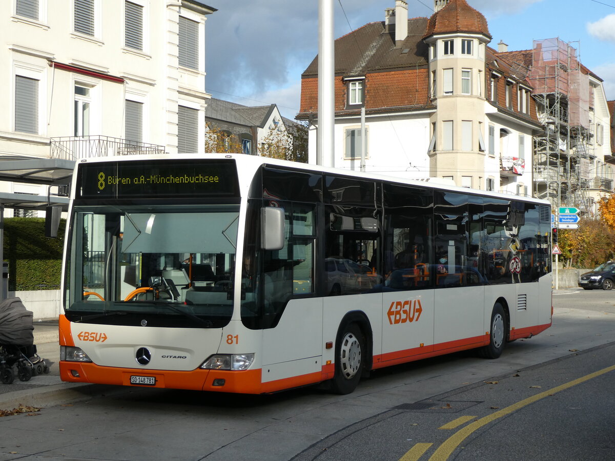 (230'195) - BSU Solothurn - Nr. 81/SO 148'781 - Mercedes am 8. November 2021 beim Hauptbahnhof Solothurn