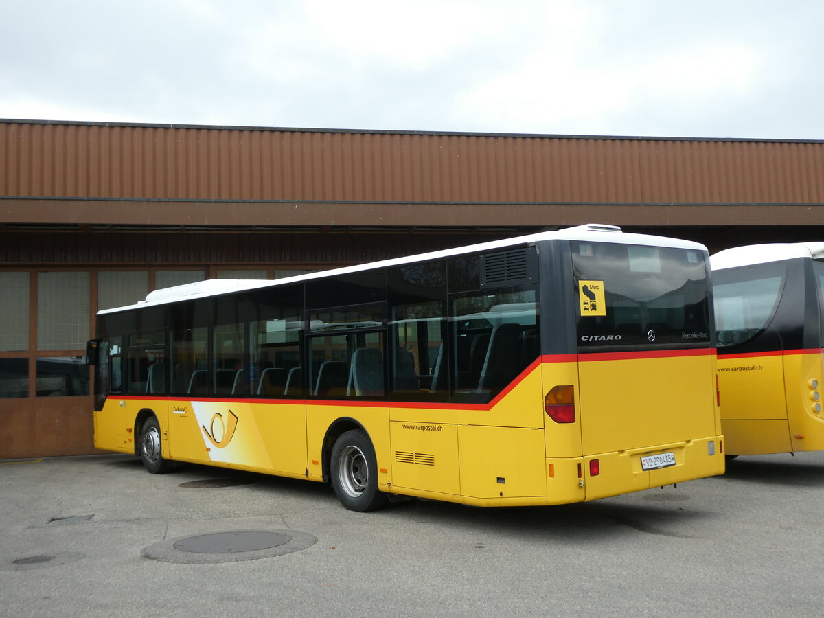 (230'681) - CarPostal Ouest - VD 290'485 - Mercedes (ex Geinoz, Yverdon) am 13. November 2021 in Yverdon, Garage