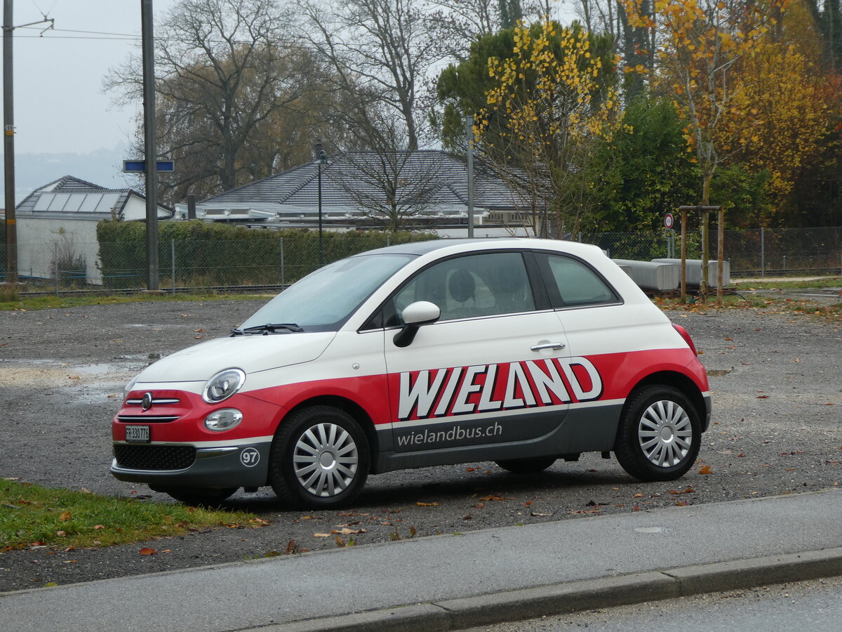 (230'741) - Wieland, Murten - Nr. 97/FR 330'776 - Fiat am 14. November 2021 in Faoug, Restaurant de la Gare