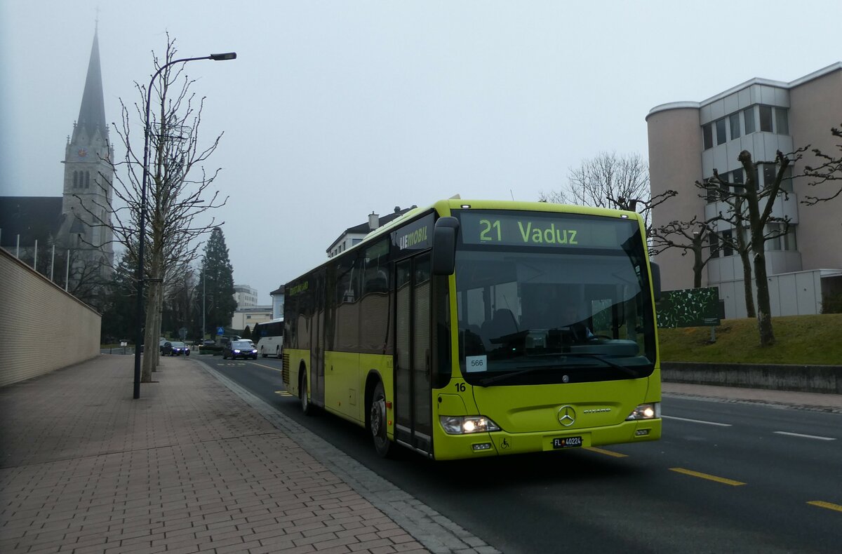 (231'330) - BOS PS Anstalt, Vaduz - Nr. 566/FL 40'224 - Mercedes (ex PLA Vaduz Nr. 16) am 15. Dezember 2021 in Vaduz, Post