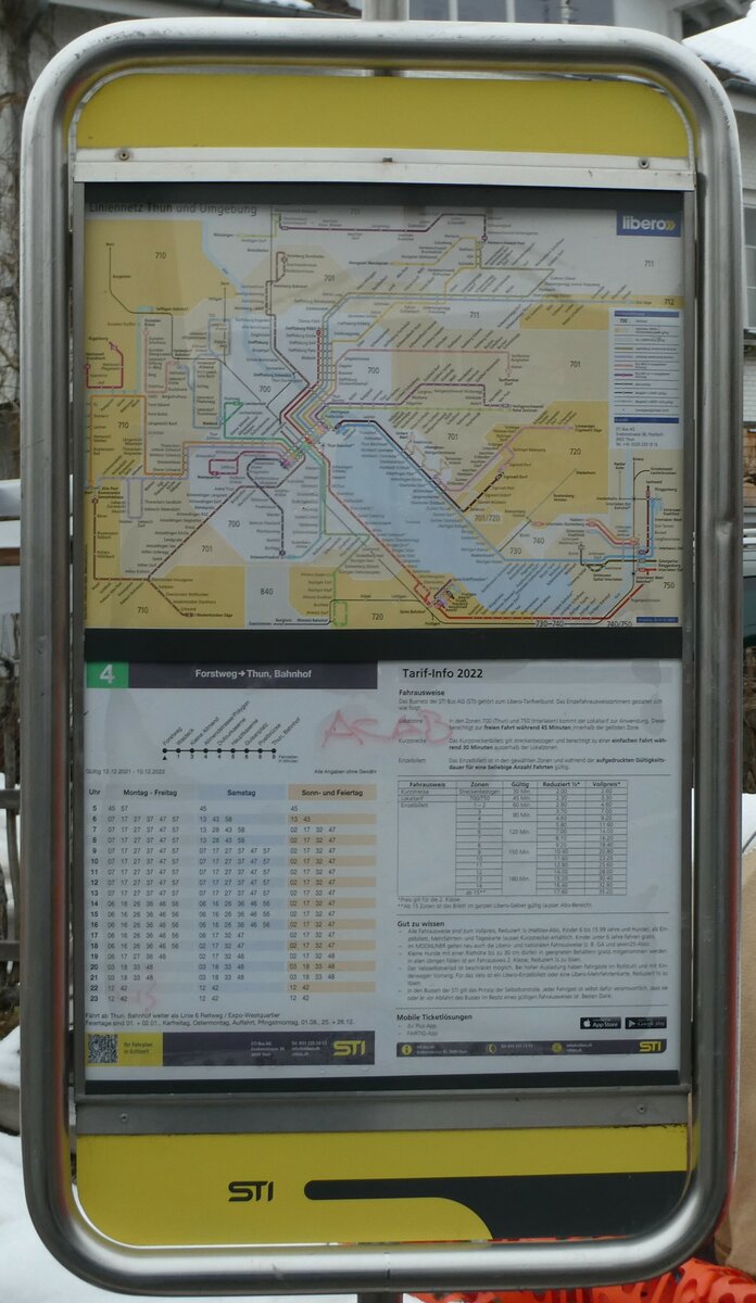 (231'396) - STI-Fahrplan von 2021 bis 2022 am 17. Dezember 2021 in Thun-Lerchenfeld, Forstweg