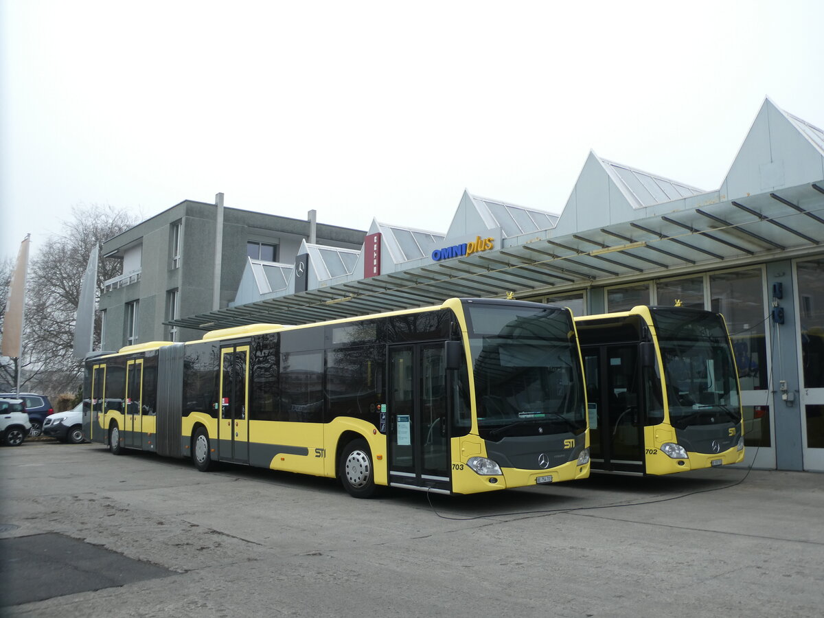 (232'030) - STI Thun - Nr. 703/BE 754'703 - Mercedes am 15. Januar 2022 in Thun, Garage