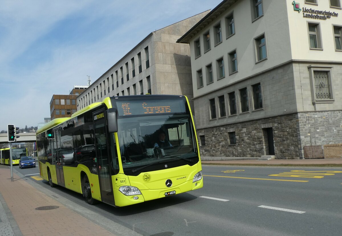 (233'548) - BOS PS Anstalt, Vaduz - Nr. 551/FL 40'218 - Mercedes (ex PLA Vaduz Nr. 46) am 8. Mrz 2022 in Vaduz, Post