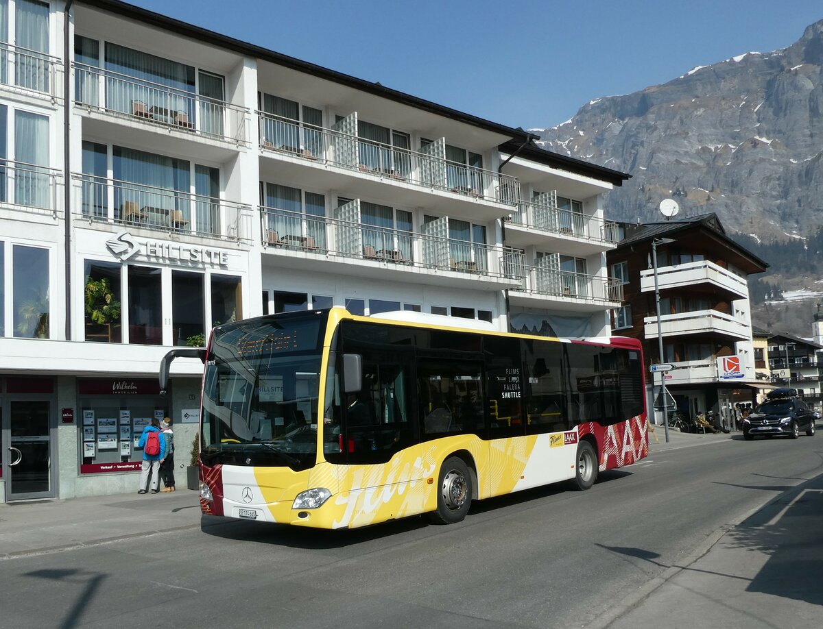 (233'760) - PostAuto Graubnden - Nr. 7/GR 174'665 - Mercedes (ex Stuppan, Flims) am 11. Mrz 2022 in Flims, Bergbahnen