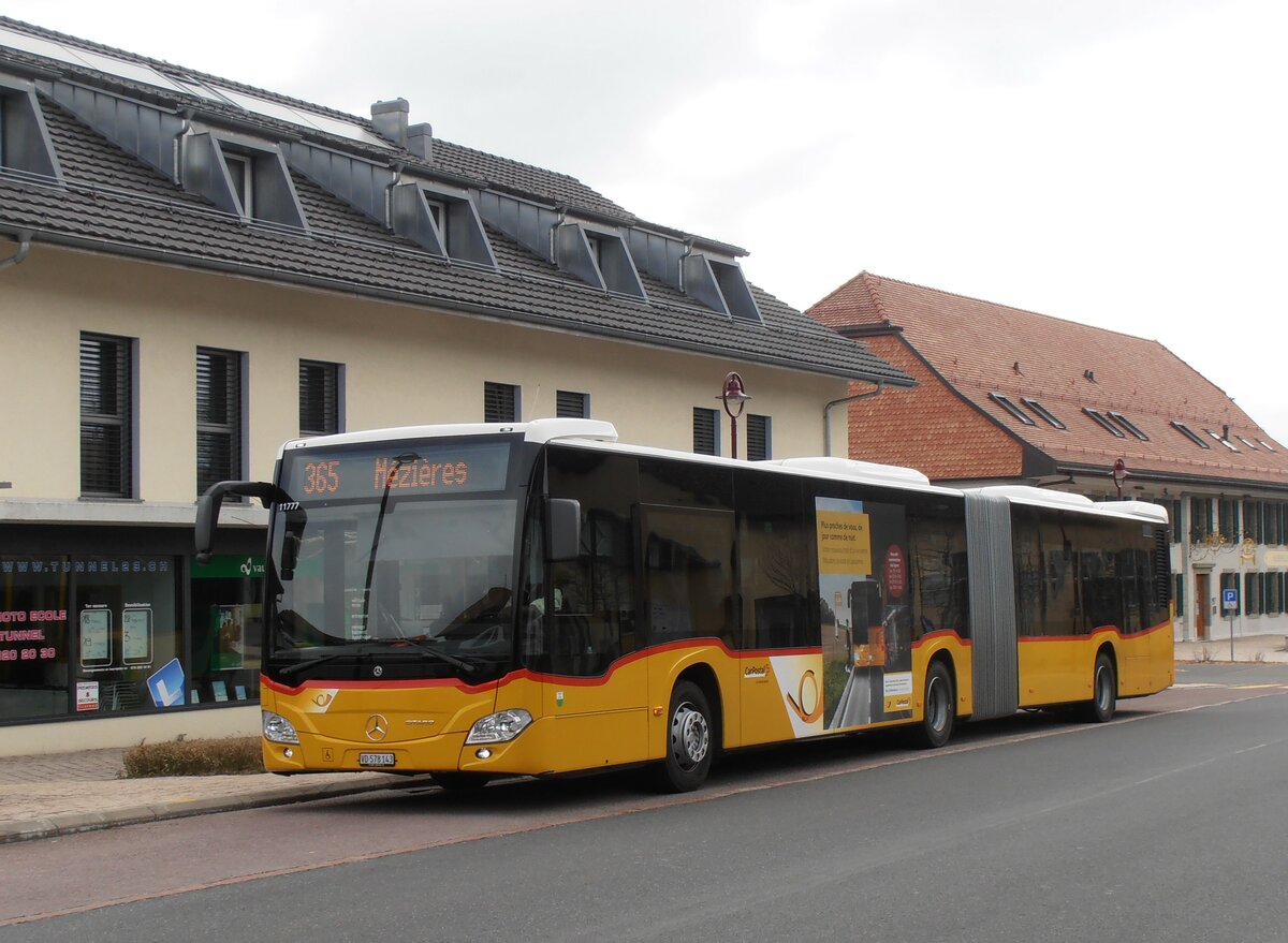 (233'930) - CarPostal Ouest - VD 578'143 - Mercedes am 13. Mrz 2022 in Mzires, Village