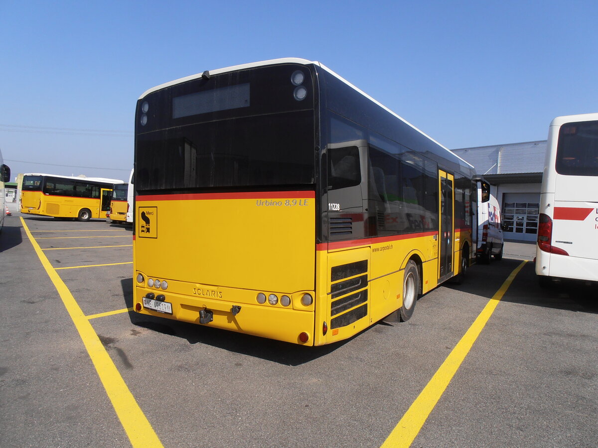 (233'993) - CarPostal Ouest - NE 49'619 - Solaris am 20. Mrz 2022 in Kerzers, Interbus