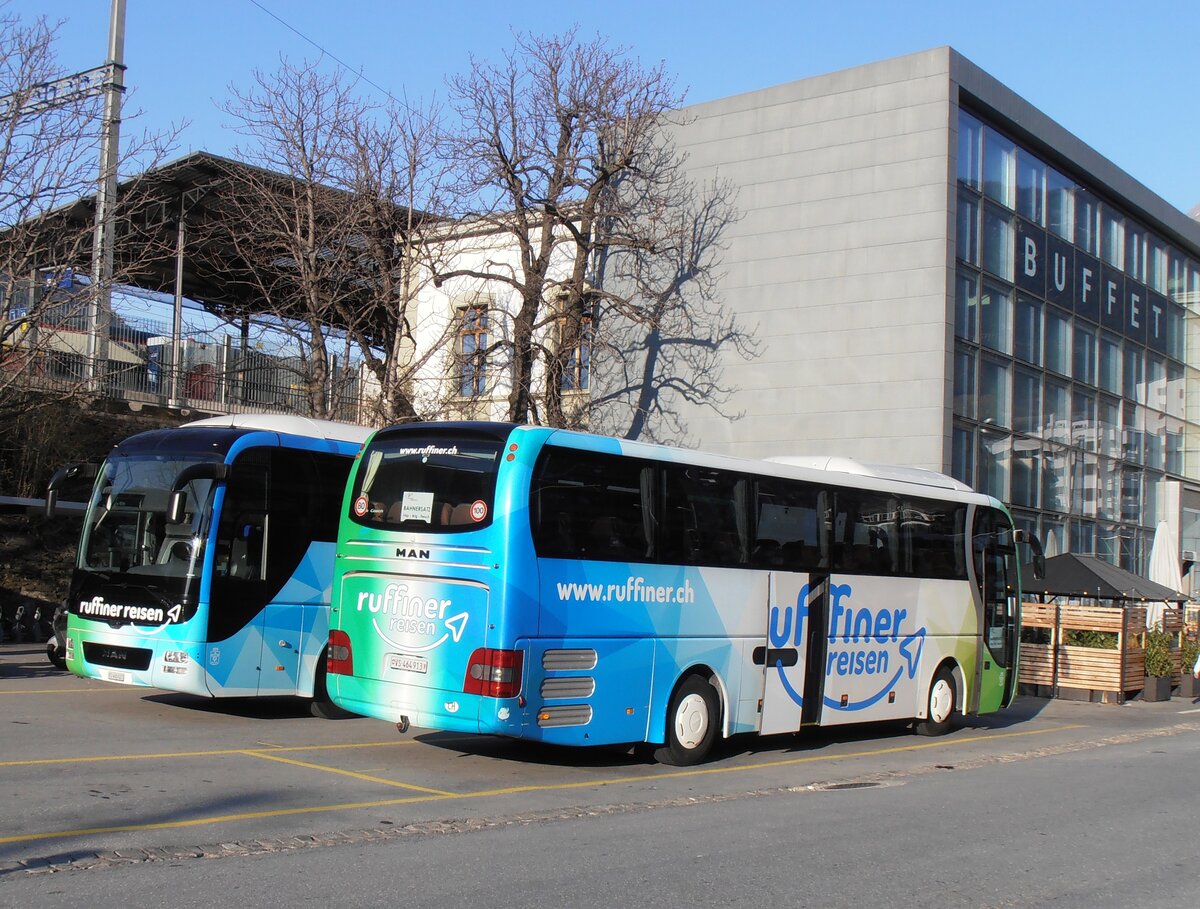 (234'051) - Ruffiner, Turtmann - VS 464'913 - MAN am 20. Mrz 2022 beim Bahnhof Brig