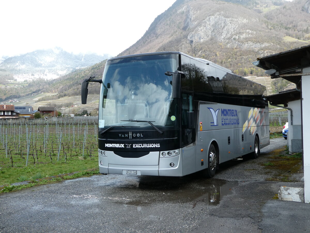 (234'276) - MOB Montreux - Nr. 1/VD 291'168 - Van Hool am 9. April 2022 in Aigle, Garage