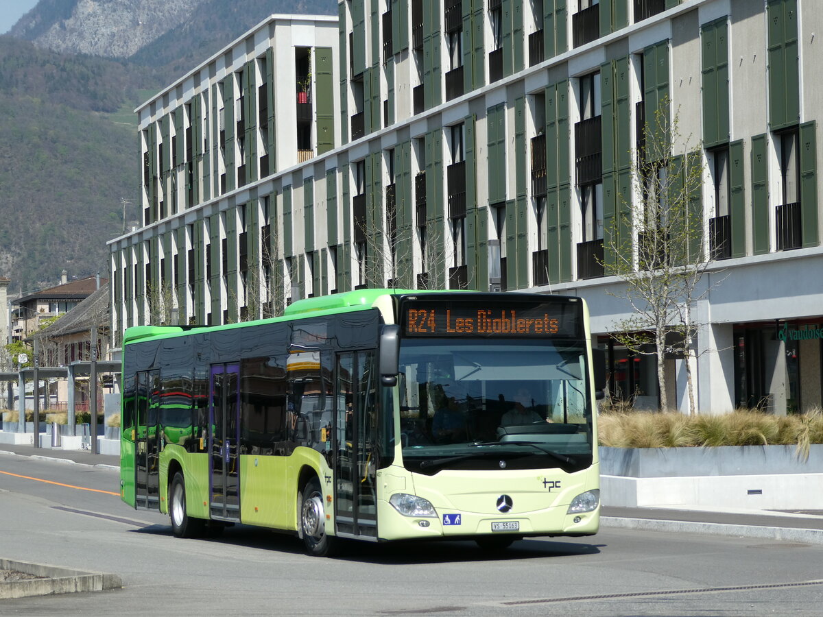 (234'591) - TPC Aigle - Nr. 457/VS 55'163 - Mercedes (ex Ledermair, A-Schwaz) am 15. April 2022 beim Bahnhof Aigle