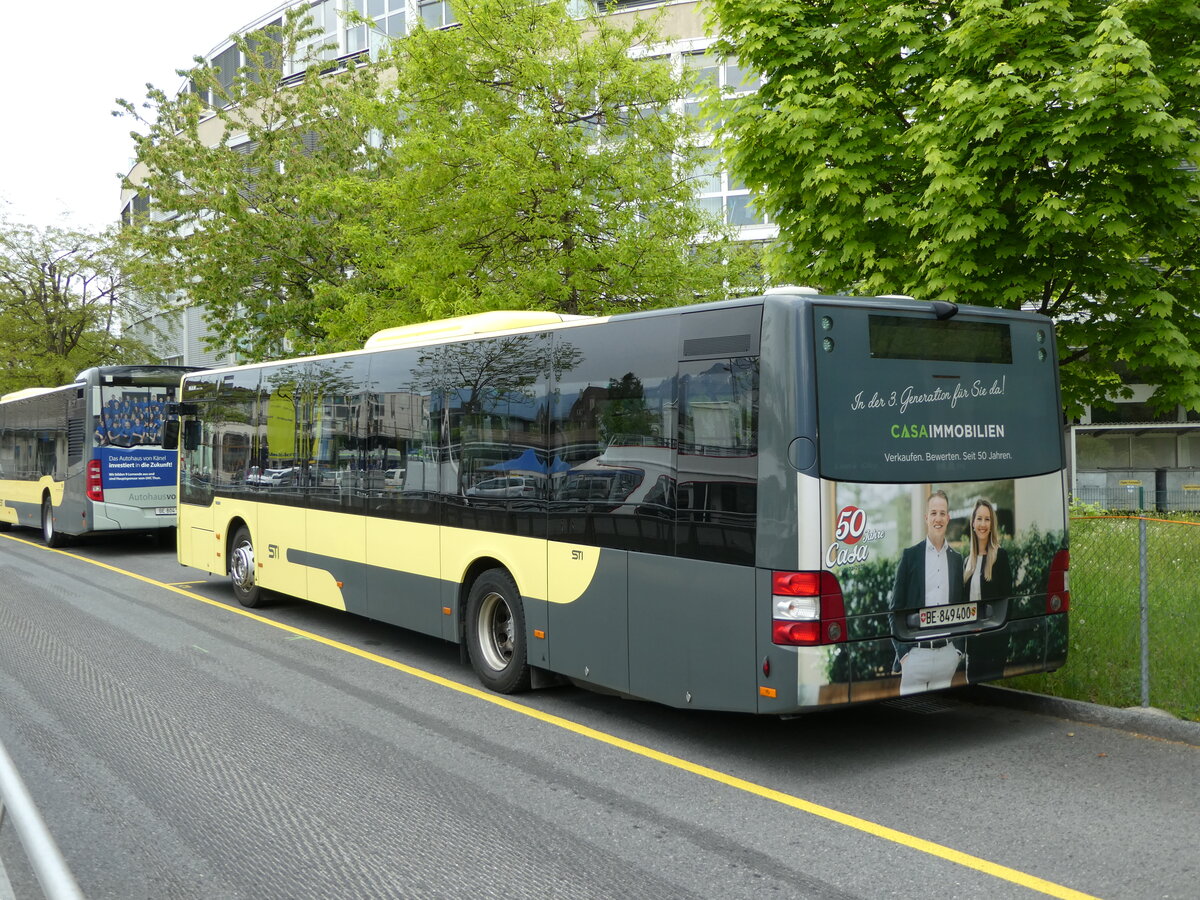 (235'090) - STI Thun - Nr. 400/BE 849'400 - MAN am 4. Mai 2022 bei der Schifflndte Thun