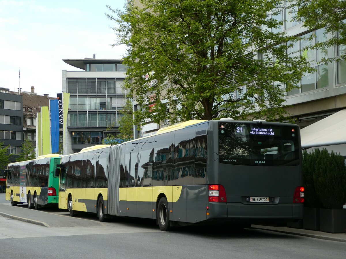 (235'091) - STI Thun - Nr. 700/BE 849'700 - MAN am 4. Mai 2022 beim Bahnhof Thun