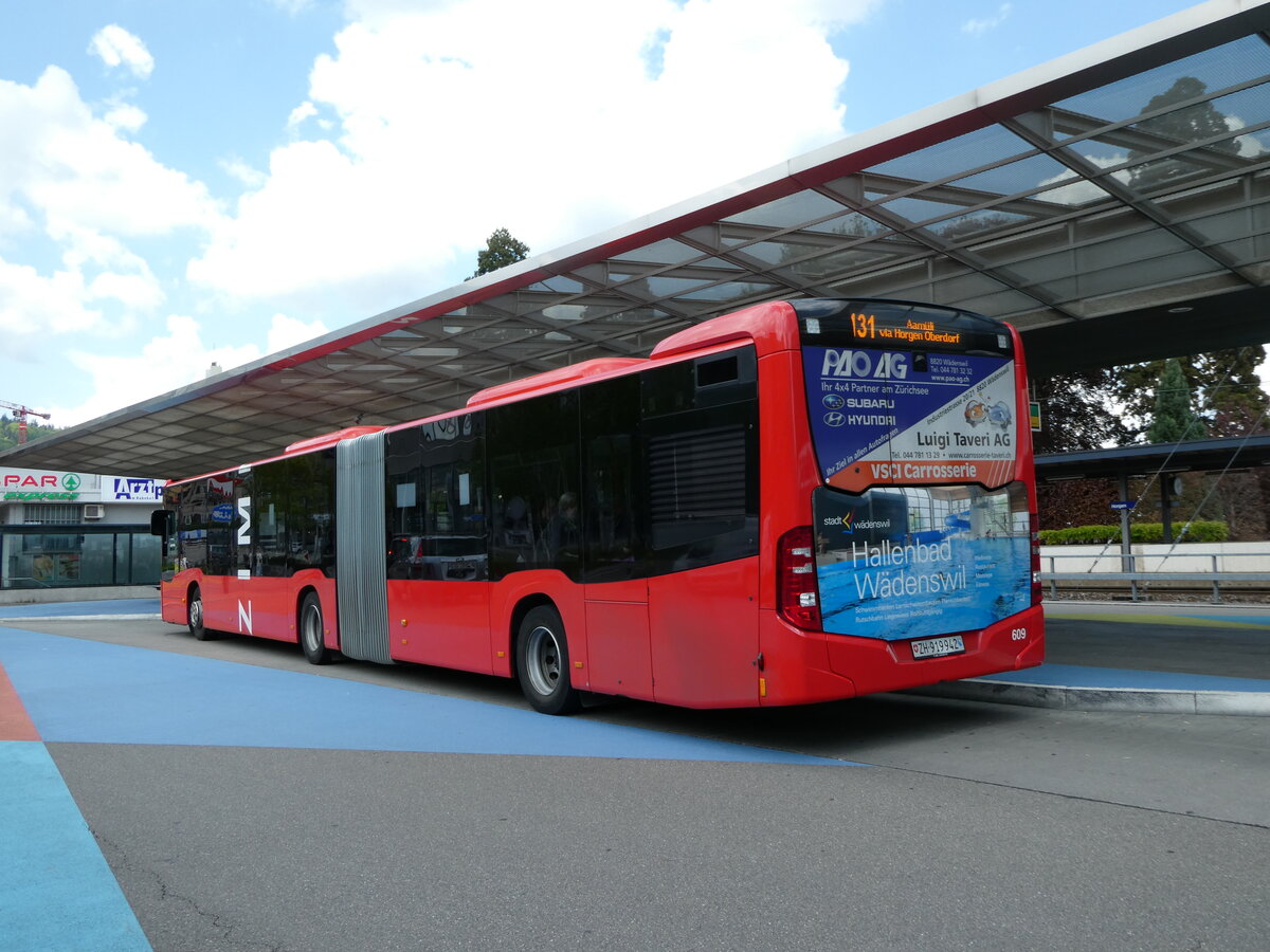 (235'140) - AHW Horgen - Nr. 609/ZH 919'942 - Mercedes am 4. Mai 2022 beim Bahnhof Horgen