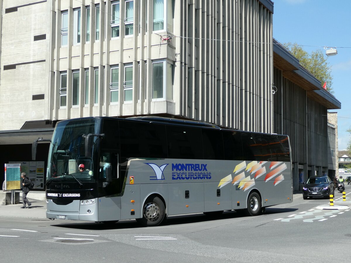 (235'533) - MOB Montreux - Nr. 1/VD 291'168 - Van Hool am 9. Mai 2022 in Thun, Marktgasse