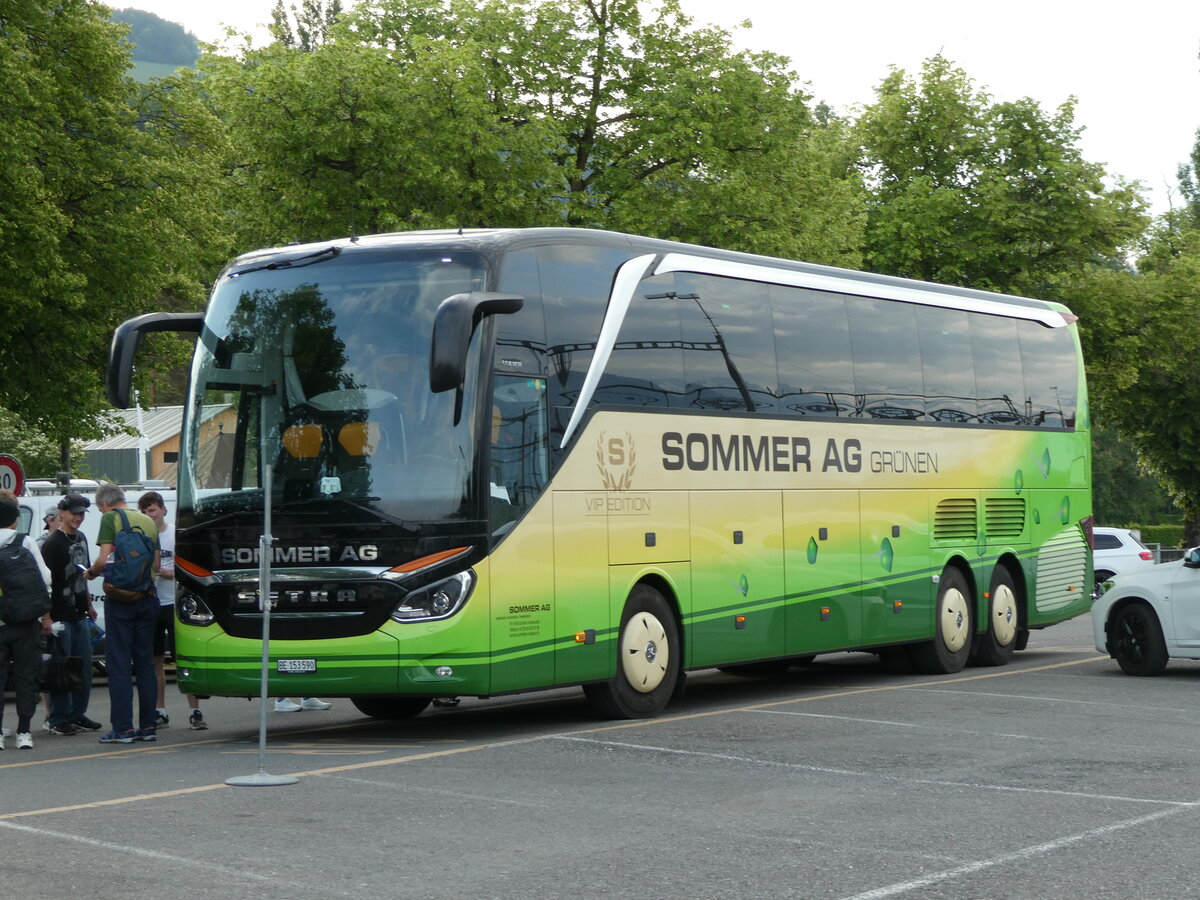 (235'746) - Sommer, Grnen - BE 153'590 - Setra am 19. Mai 2022 in Thun, CarTerminal