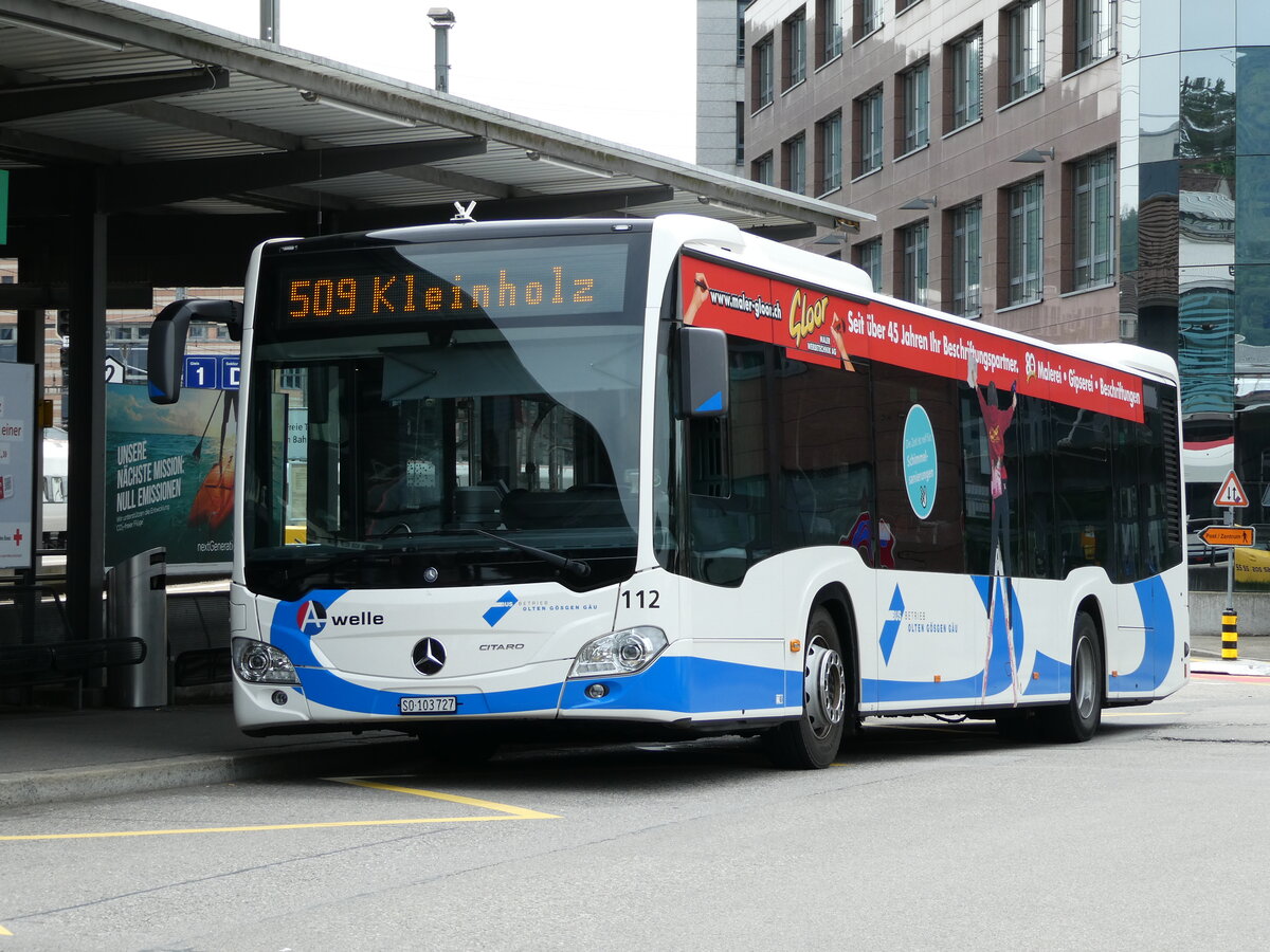 (236'178) - BOGG Wangen b.O. - Nr. 112/SO 103'727 - Mercedes am 22. Mai 2022 beim Bahnhof Olten