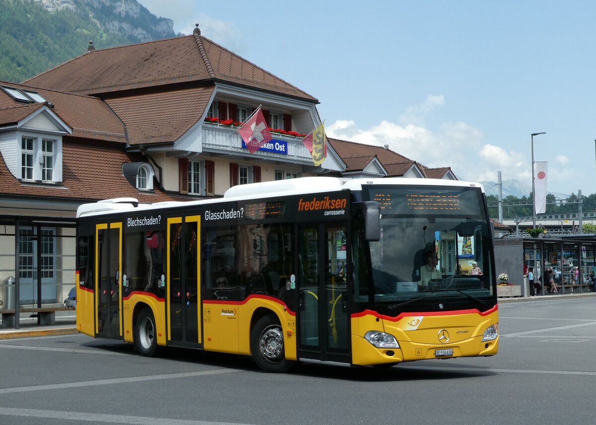 (236'733) - PostAuto Bern - BE 534'630 - Mercedes am 4. Juni 2022 beim Bahnhof Interlaken Ost