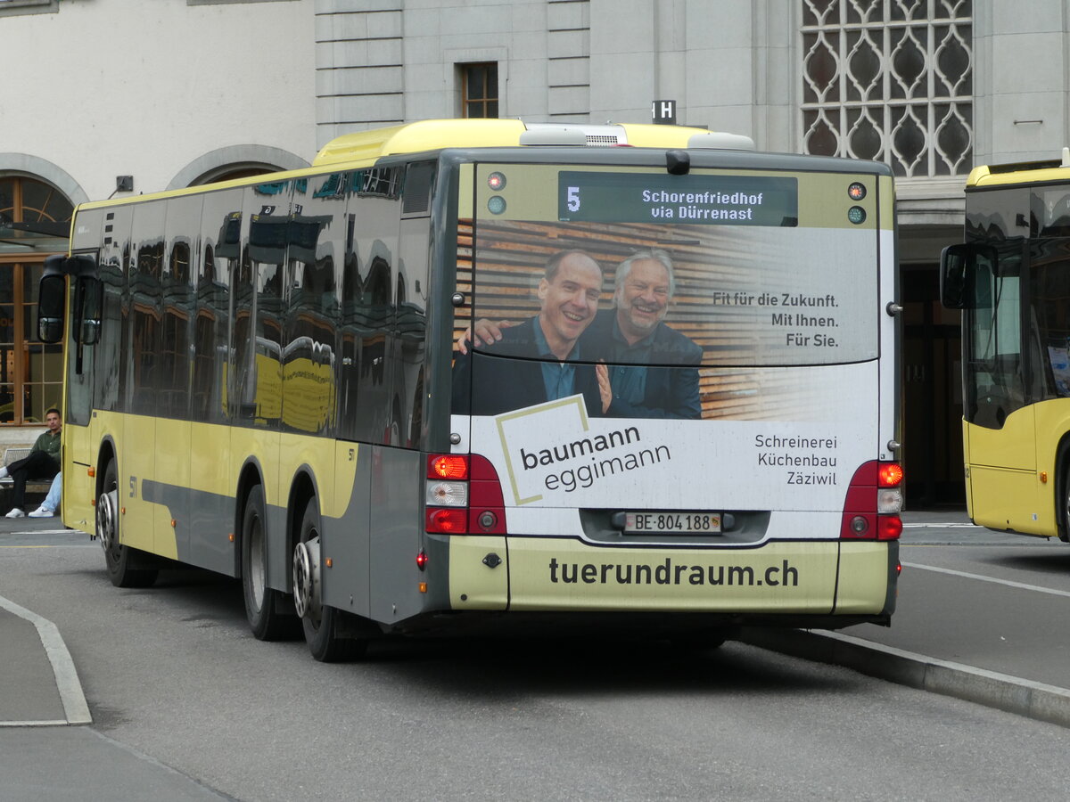 (236'751) - STI Thun - Nr. 188/BE 804'188 - MAN am 5. Juni 2022 beim Bahnhof Thun