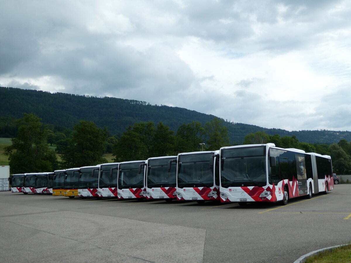 (236'859) - CarPostal Ouest - JU 36'039 - Mercedes am 6. Juni 2022 in Develier, Parkplatz