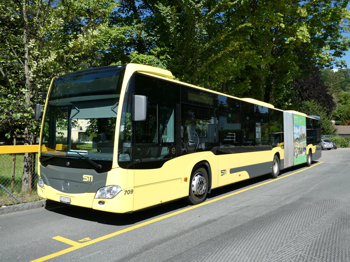 (237'015) - STI Thun - Nr. 709/BE 865'709 - Mercedes am 11. Juni 2022 bei der Schifflndte Thun