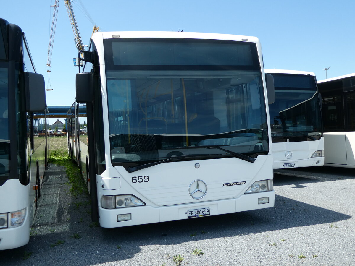 (237'866) - Intertours, Domdidier - Nr. 659/FR 300'659 - Mercedes (ex Nr. 205; ex VZO Grningen Nr. 29) am 3. Juli 2022 in Domdidier, Garage