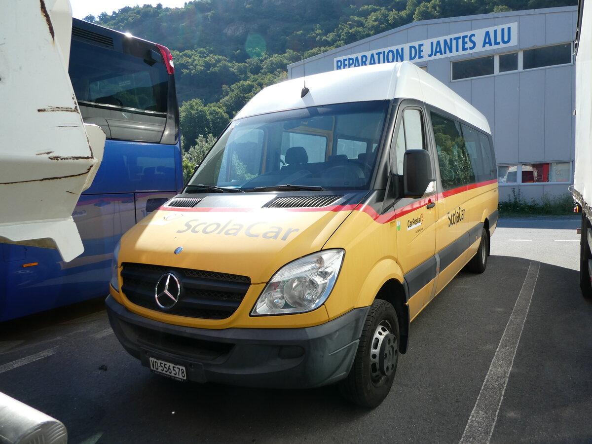 (238'078) - CarPostal Ouest - VD 556'578 - Mercedes am 16. Juli 2022 in Saxon, Garage Visa