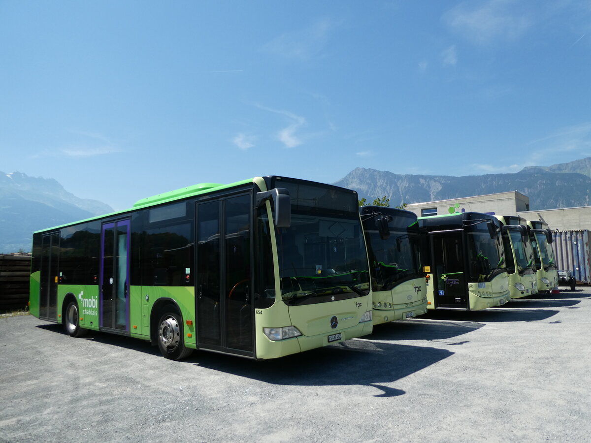 (238'130) - TPC Aigle - Nr. 654/VS 487'432 - Mercedes (ex ESKA Stiftlandkraftverkehr, D-Tischenreuth; ex Bayerische Schlsser, Grten + Seen, D-Mnchen) am 16. Juli 2022 in Aigle, Dpt