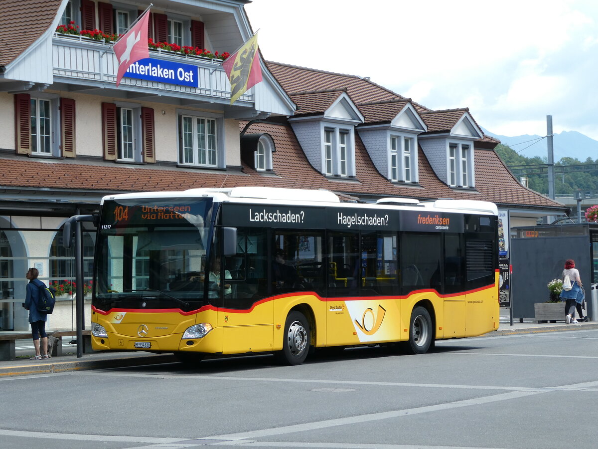 (238'600) - PostAuto Bern - BE 534'630 - Mercedes am 30. Juli 2022 beim Bahnhof Interlaken Ost