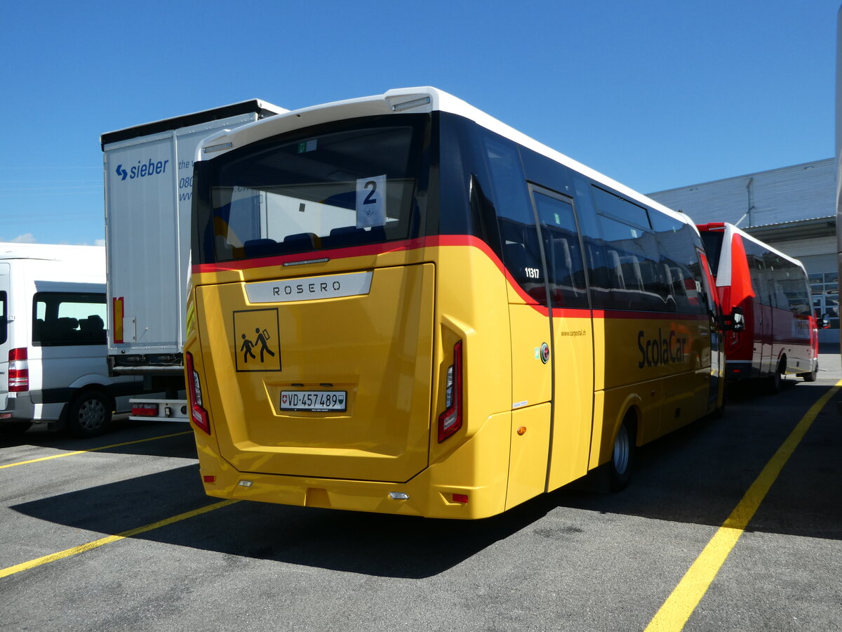 (238'751) - CarPostal Ouest - VD 457'489 - Iveco/Rosero am 1. August 2022 in Kerzers, Interbus