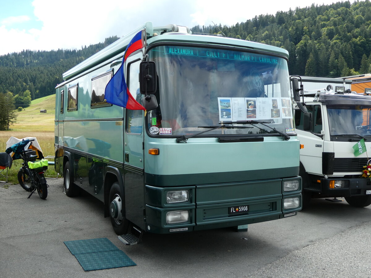 (239'222) - Aus Liechtenstein: Marxer, Schaan - FL 5908 - Magirus-Deutz am 20. August 2022 in Wildhaus, Munzenriet