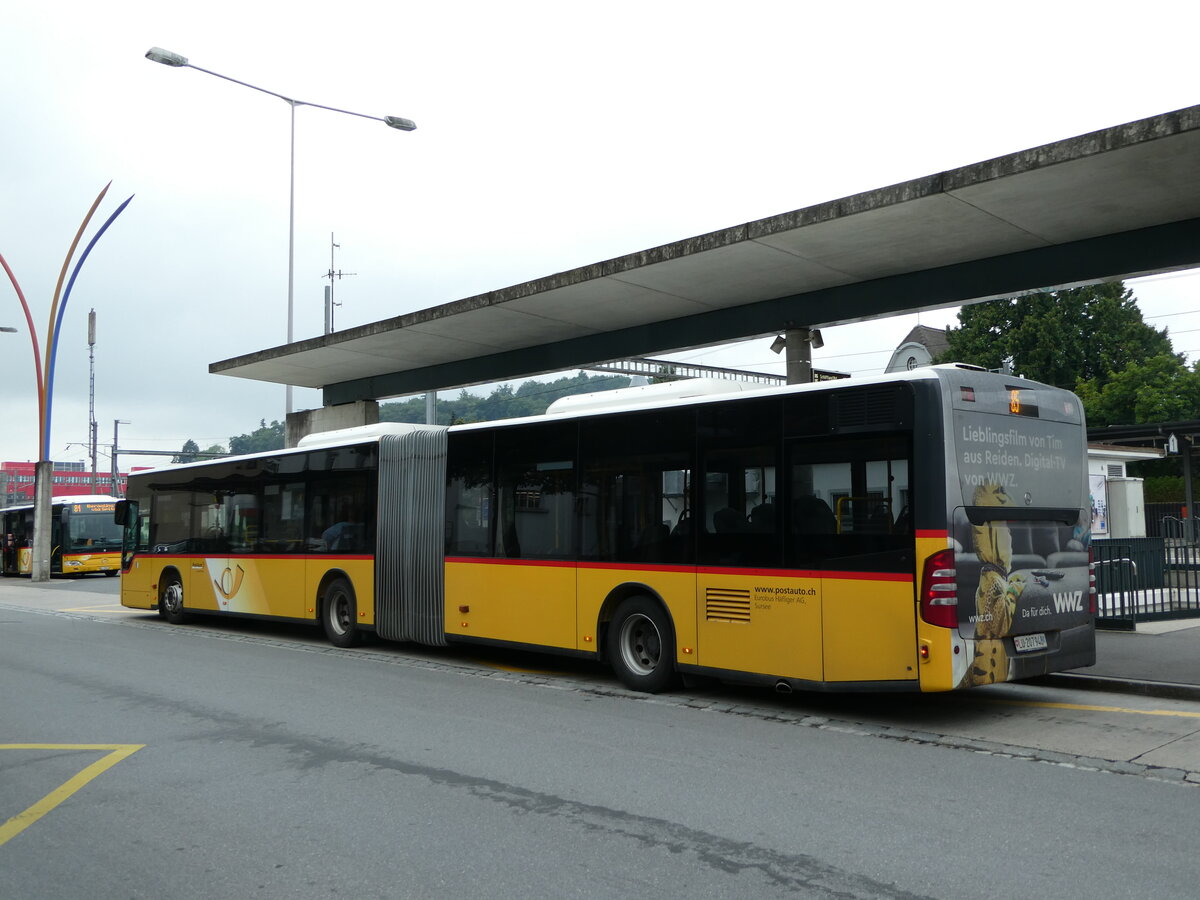 (239'507) - Hfliger, Sursee - Nr. 9/LU 207'948 - Mercedes am 27. August 2022 beim Bahnhof Sursee